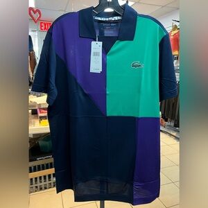 Lacoste SPORT Colorblock Ultra-Dry Piqué Tennis Polo new with tags size 5-Large!